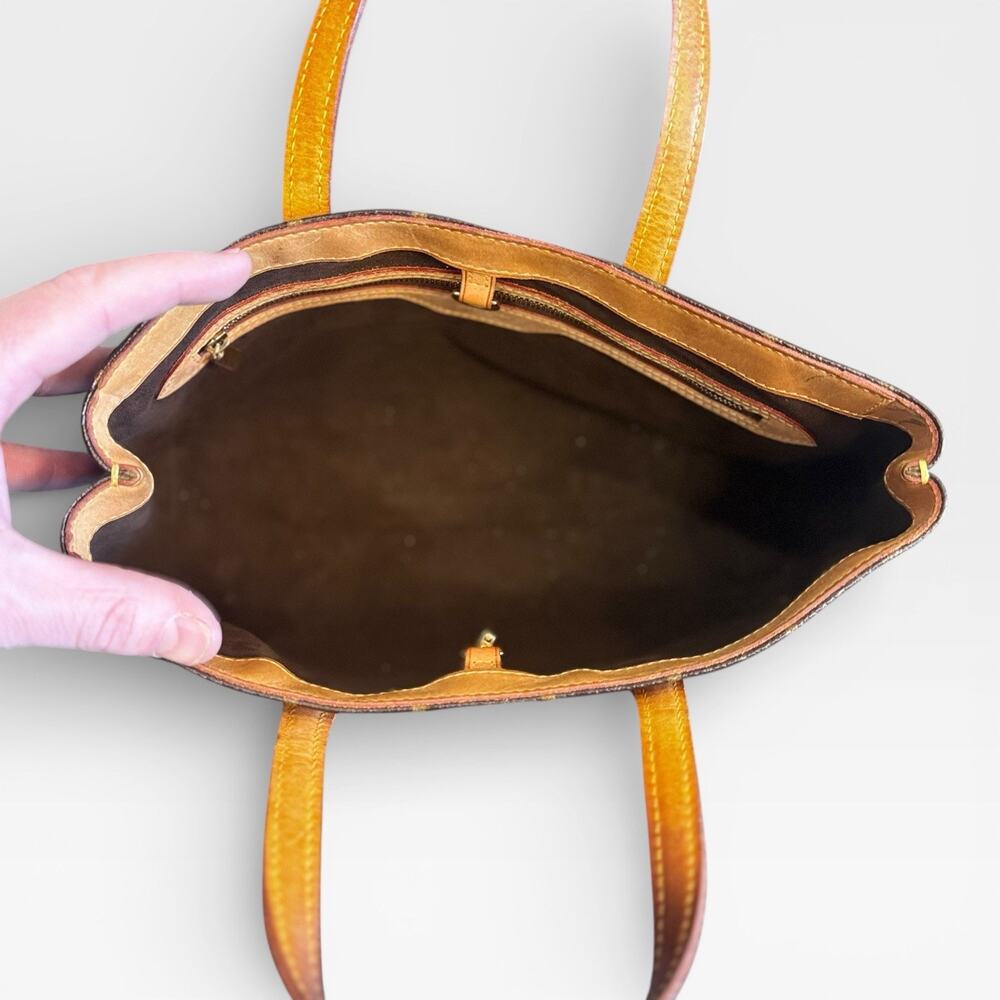 Vtg Louis Vuitton Wilshire PM Monogram Canvas Tote Bag Brown Y2K Preowned - Picture 12 of 16